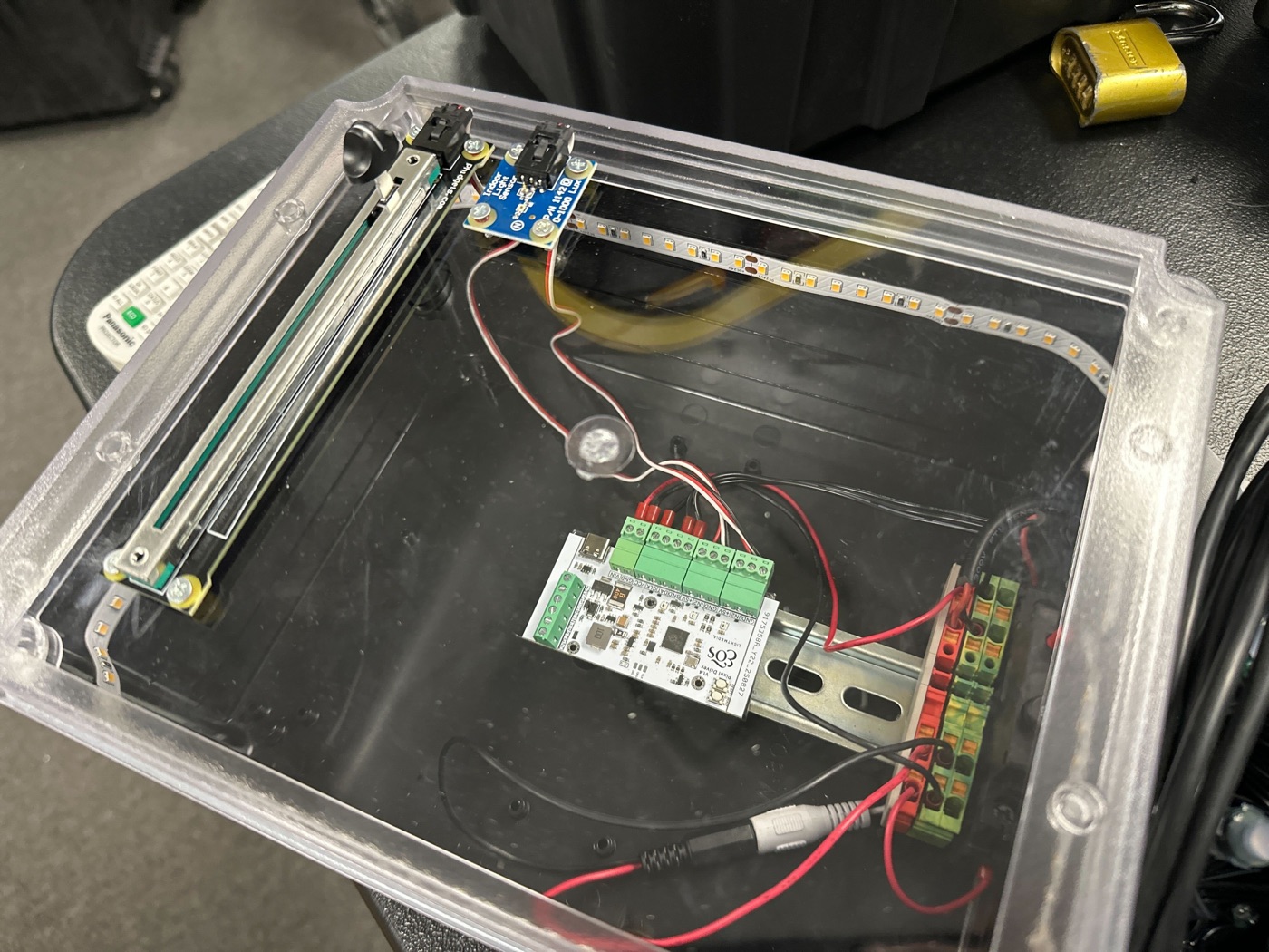 Eos Pixel Driver in a sealed enclosure with LED strip