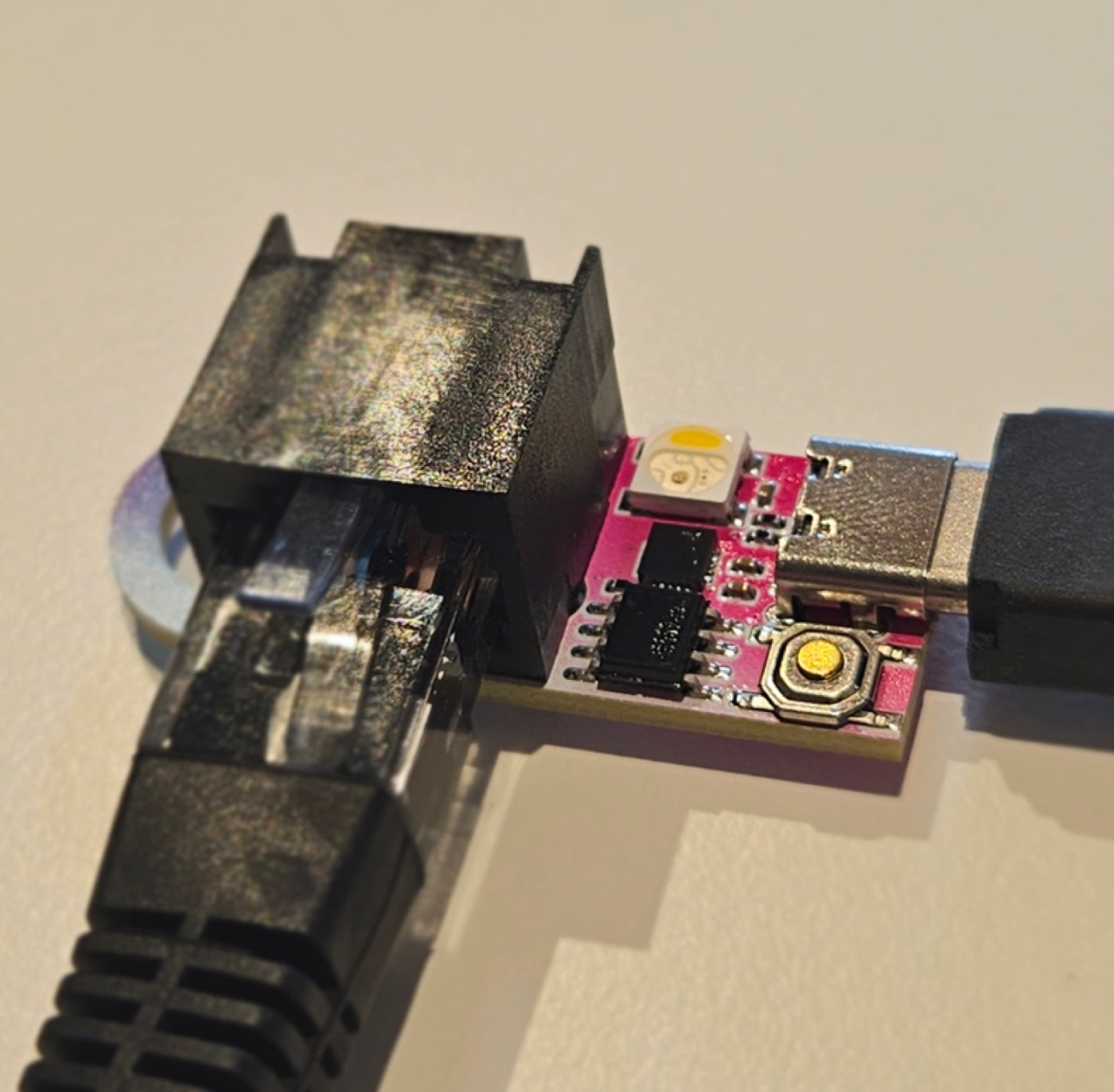 TinyDMX connected on a job site